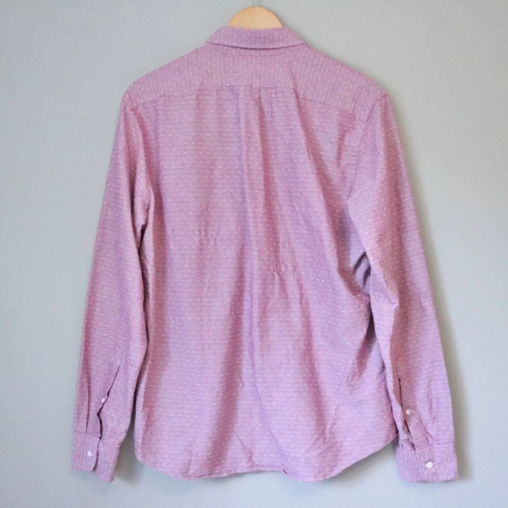 J.Crew Red Dotted Button Down Long Sleeve Shirt